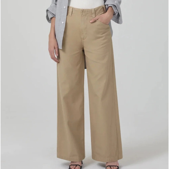 Citizens of Humanity Paloma Utility Trouser in Khaki Classic - Picture 1 of 8
